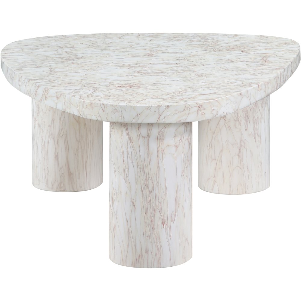 Teramo White Concrete Indoor/Outdoor Coffee Table. Picture 3