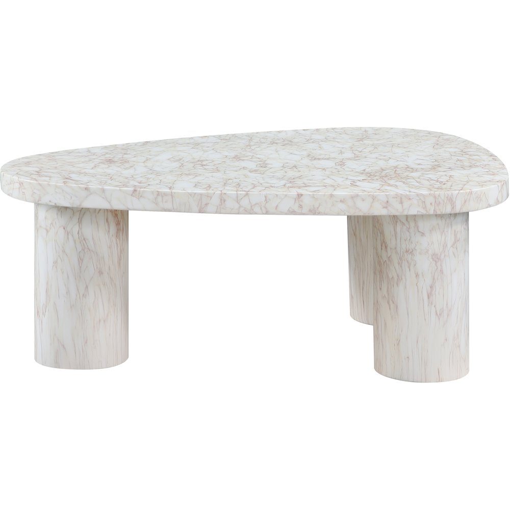 Teramo White Concrete Indoor/Outdoor Coffee Table. Picture 4