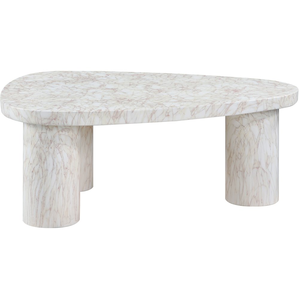Teramo White Concrete Indoor/Outdoor Coffee Table. Picture 5