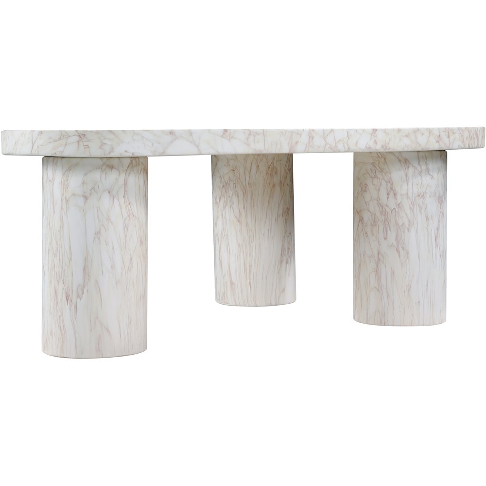 Teramo White Concrete Indoor/Outdoor Coffee Table. Picture 6