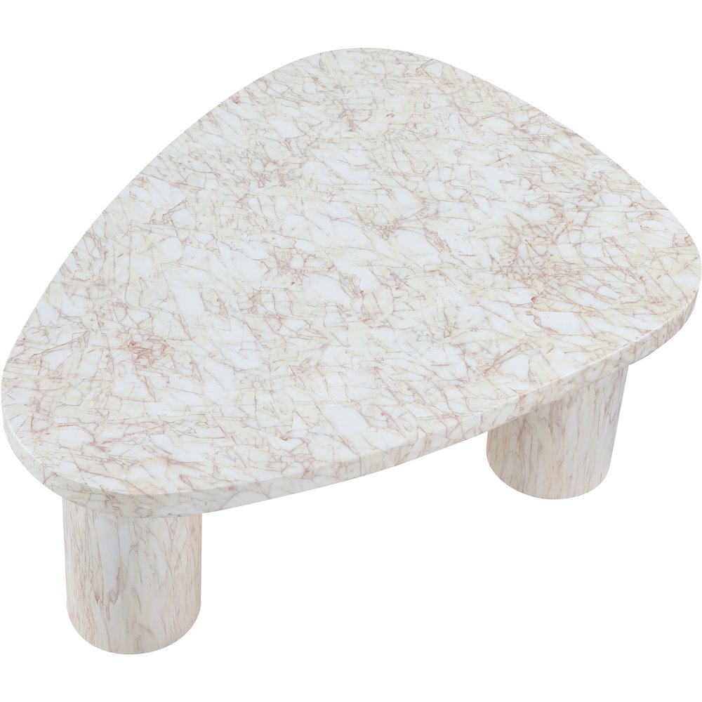 Teramo White Concrete Indoor/Outdoor Coffee Table. Picture 7