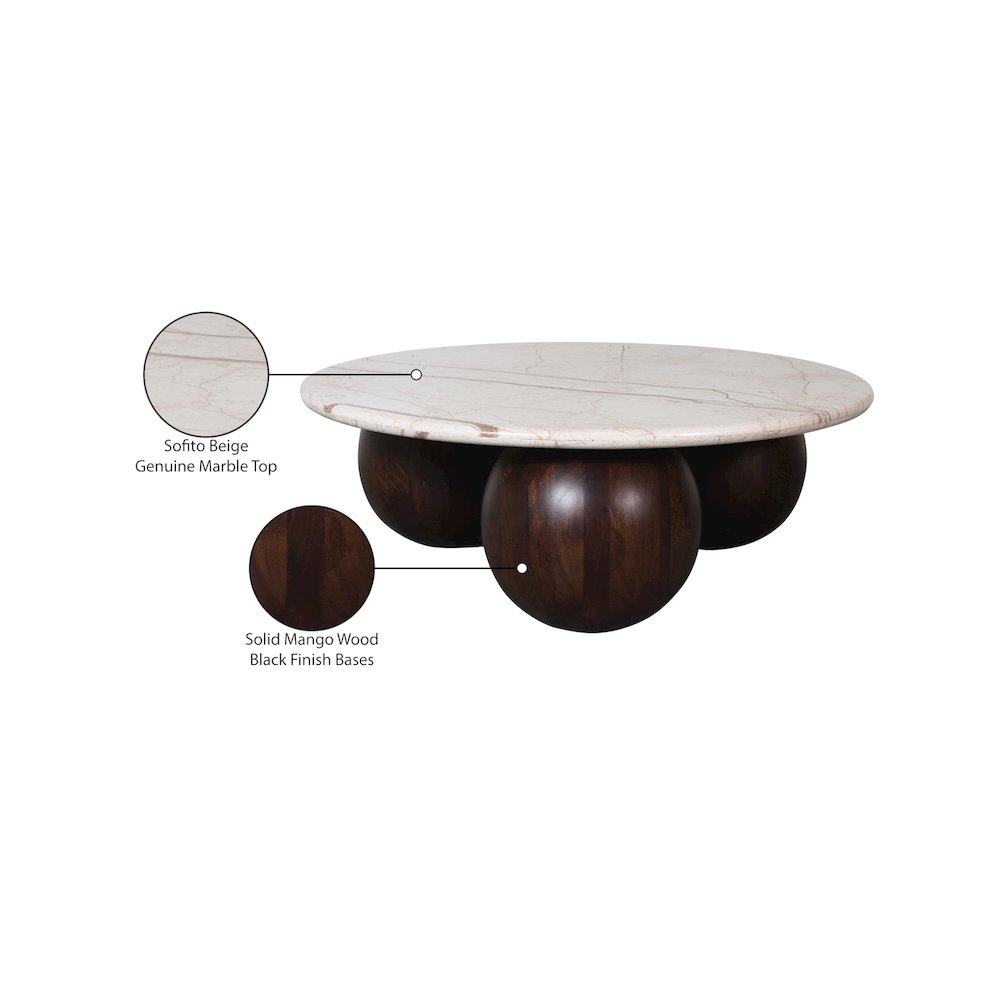 Treviso Beige Marble Coffee Table. Picture 7