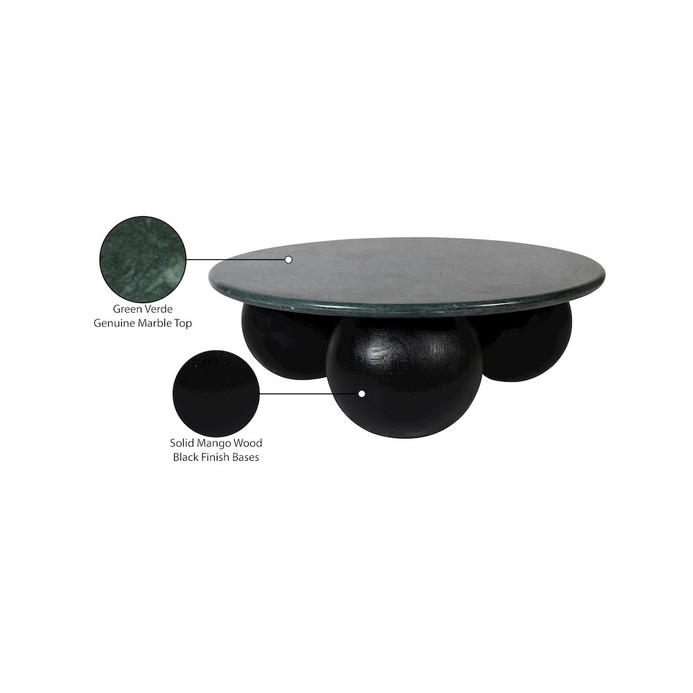 Treviso Green Marble Coffee Table. Picture 7