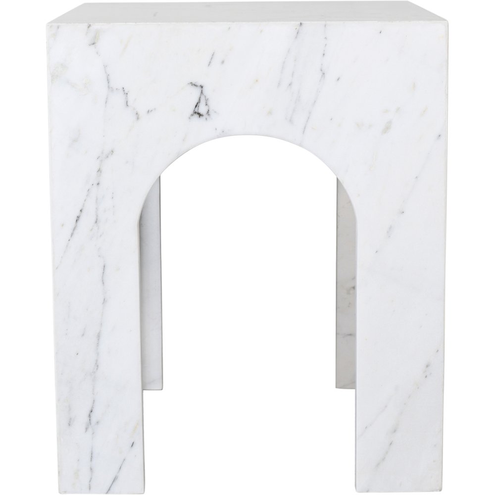 Palermo White Marble End Table. Picture 2