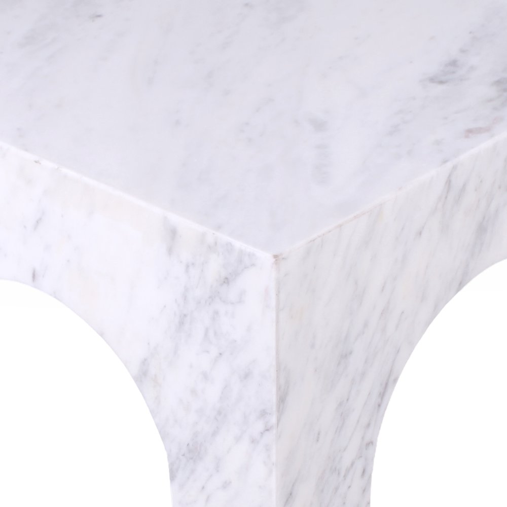 Palermo White Marble End Table. Picture 6