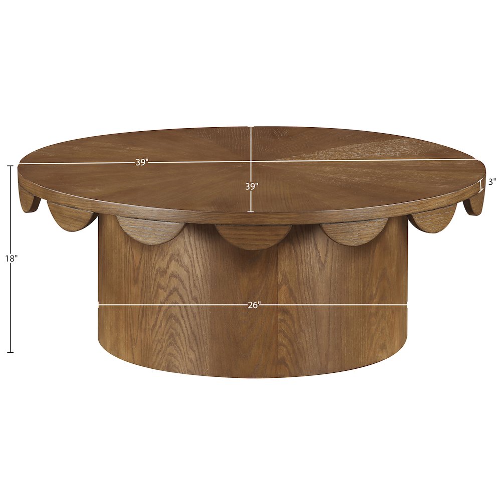 Dahlia Brown Oak Veneer Coffee Table. Picture 6