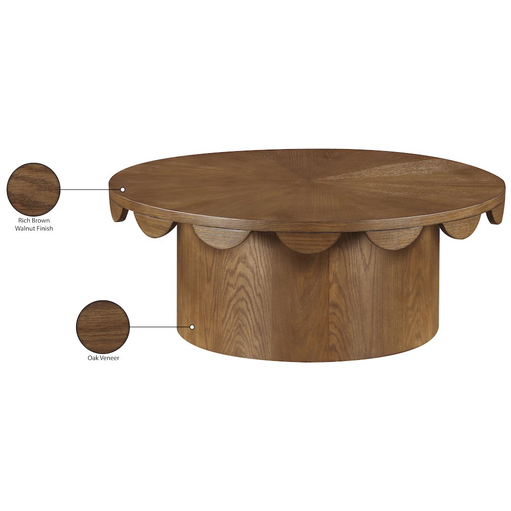 Dahlia Brown Oak Veneer Coffee Table. Picture 7