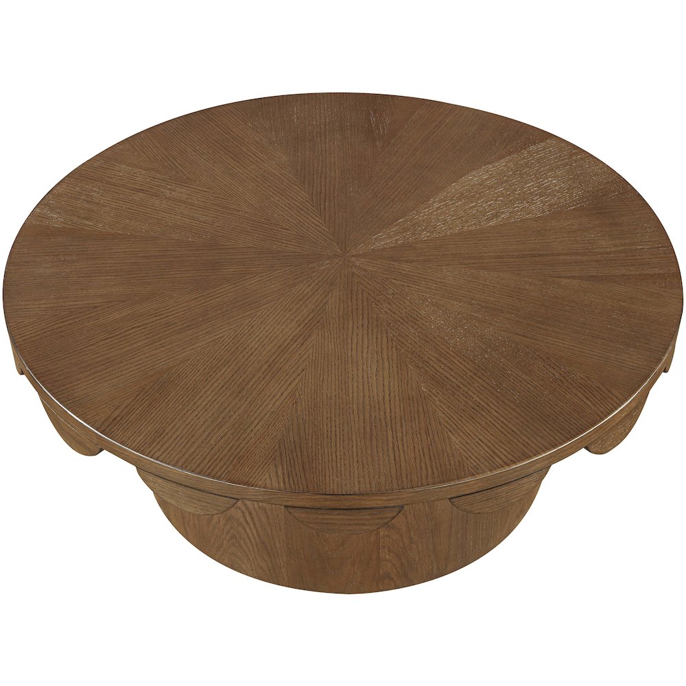 Dahlia Brown Oak Veneer Coffee Table. Picture 3