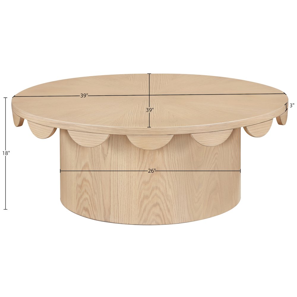 Dahlia Natural Oak Veneer Coffee Table. Picture 6
