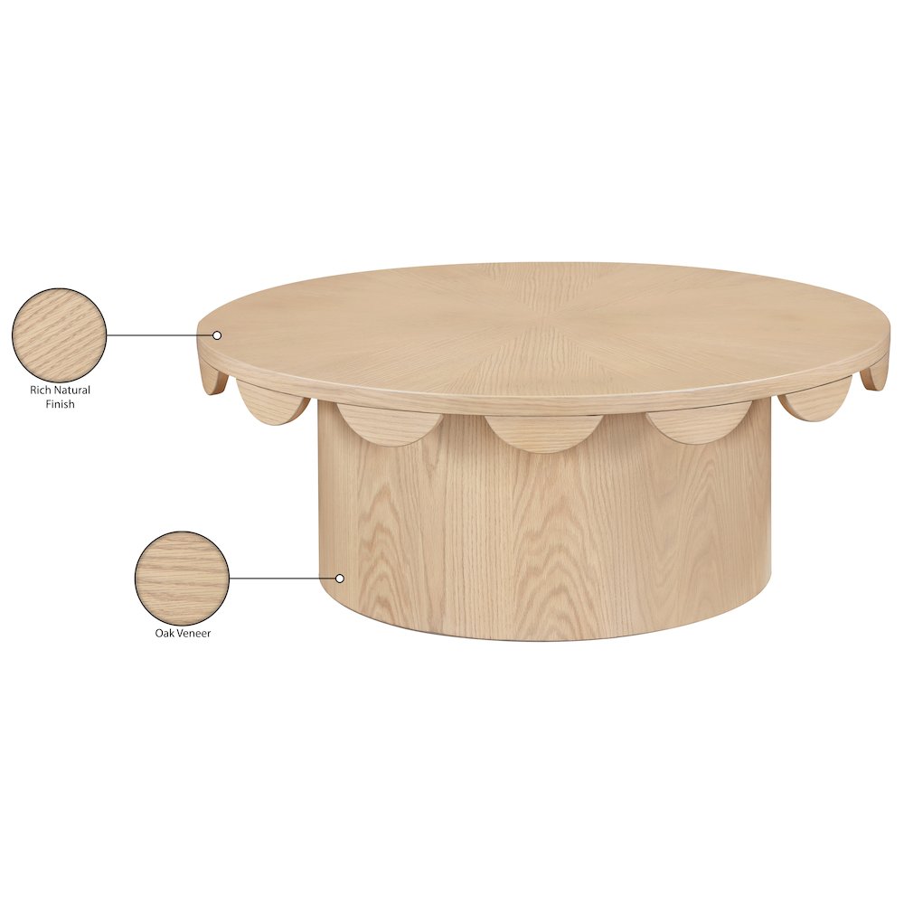Dahlia Natural Oak Veneer Coffee Table. Picture 7