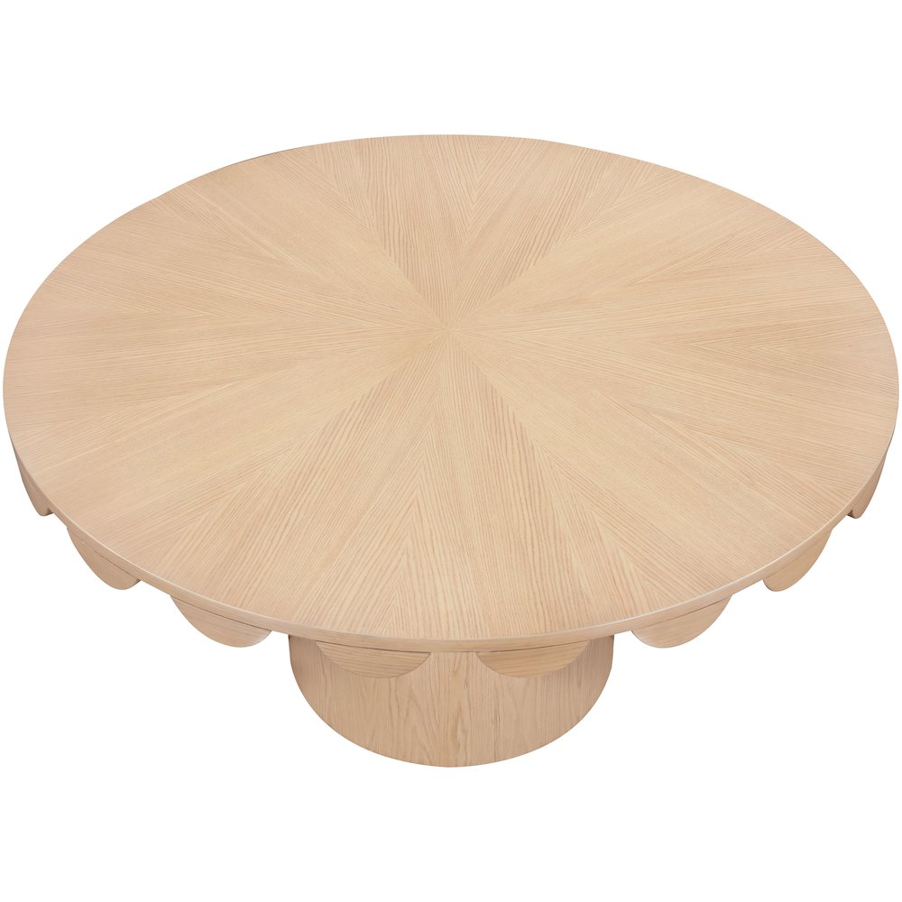 Dahlia 60" Natural Oak Veneer Dining Table. Picture 3