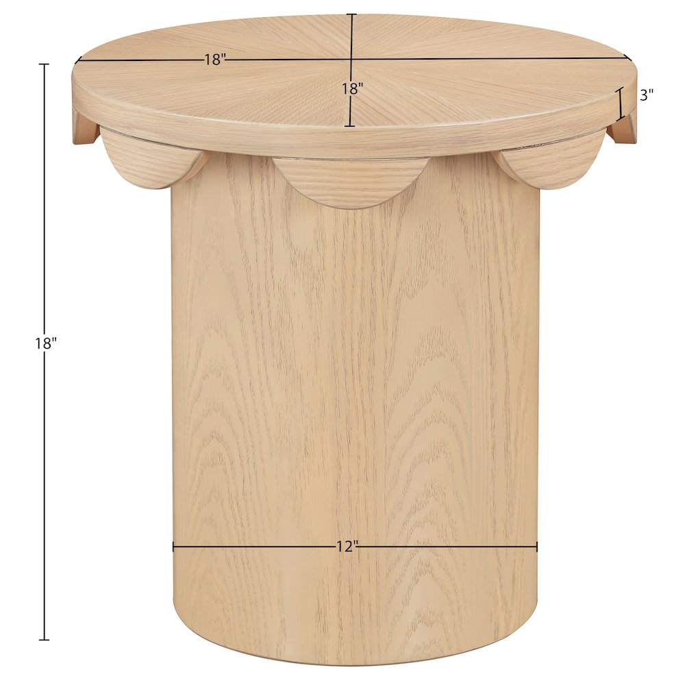 Dahlia Natural Oak Veneer End Table. Picture 6