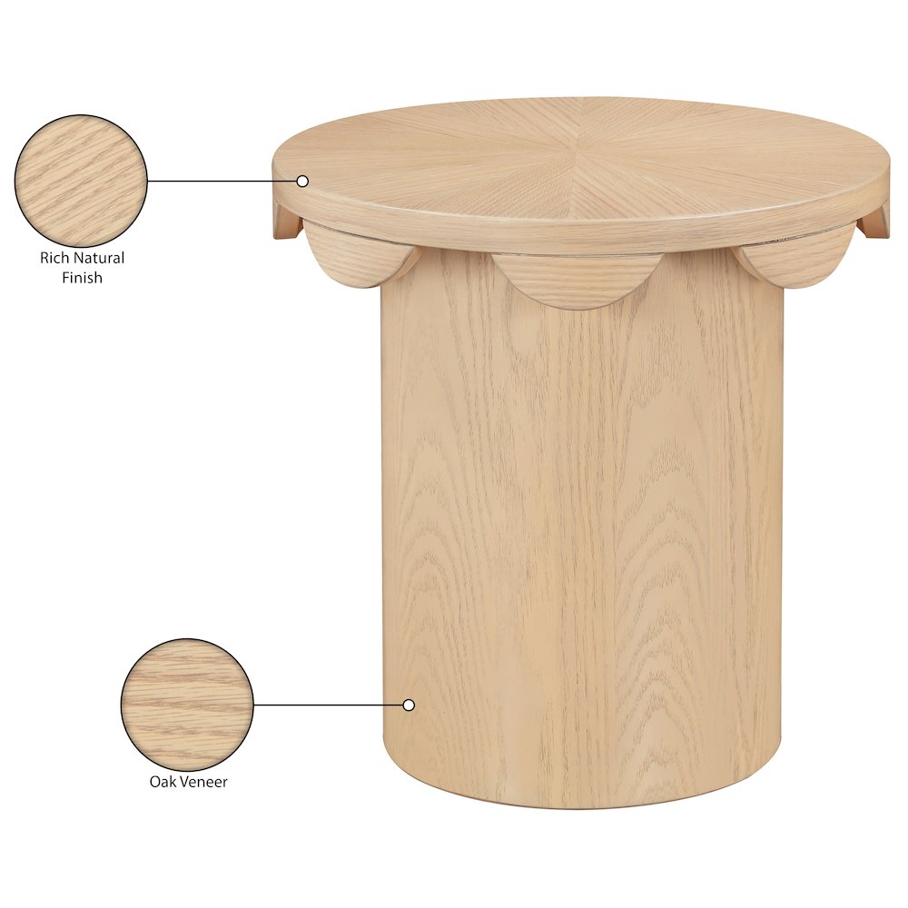 Dahlia Natural Oak Veneer End Table. Picture 7