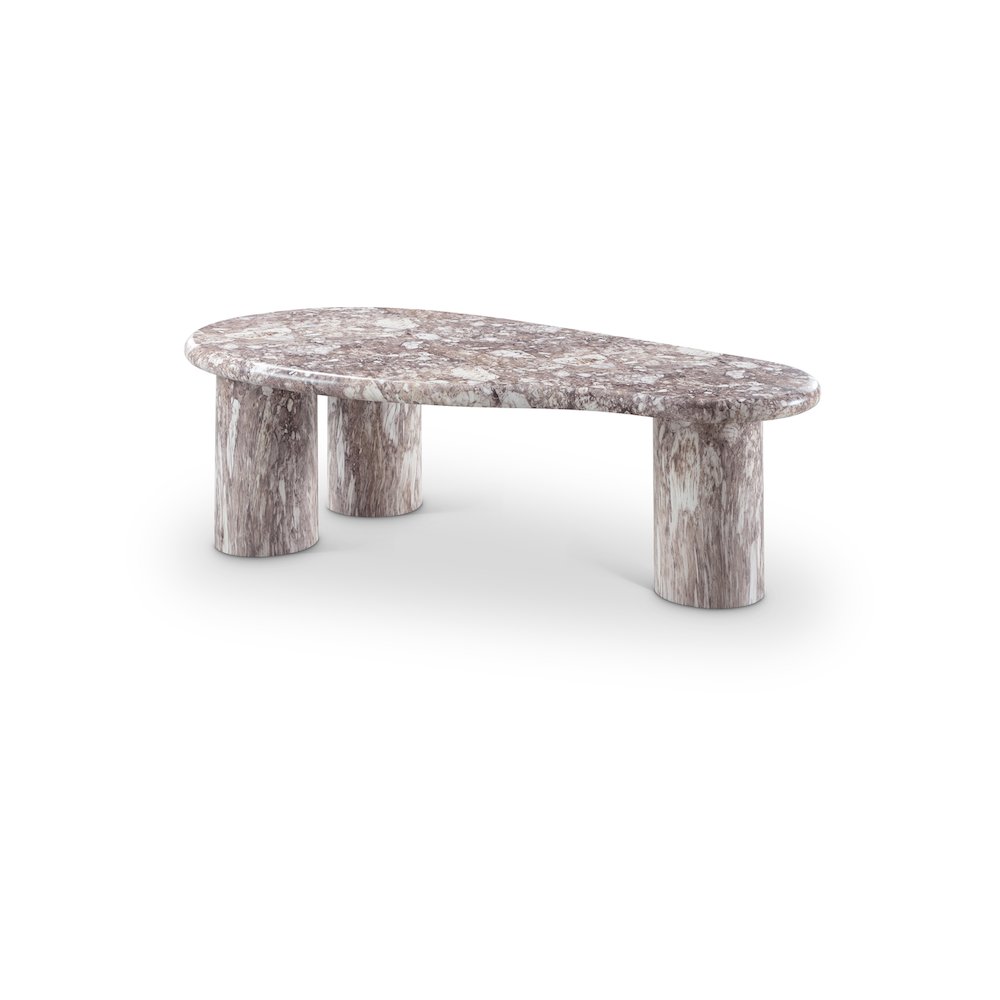 Sassari Brown Marble Finish Concrete Coffee Table. Picture 1