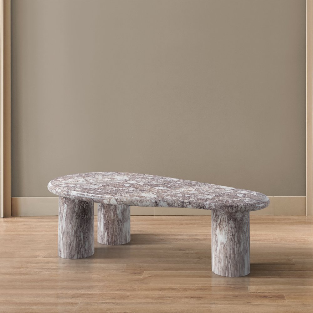 Sassari Brown Marble Finish Concrete Coffee Table. Picture 2