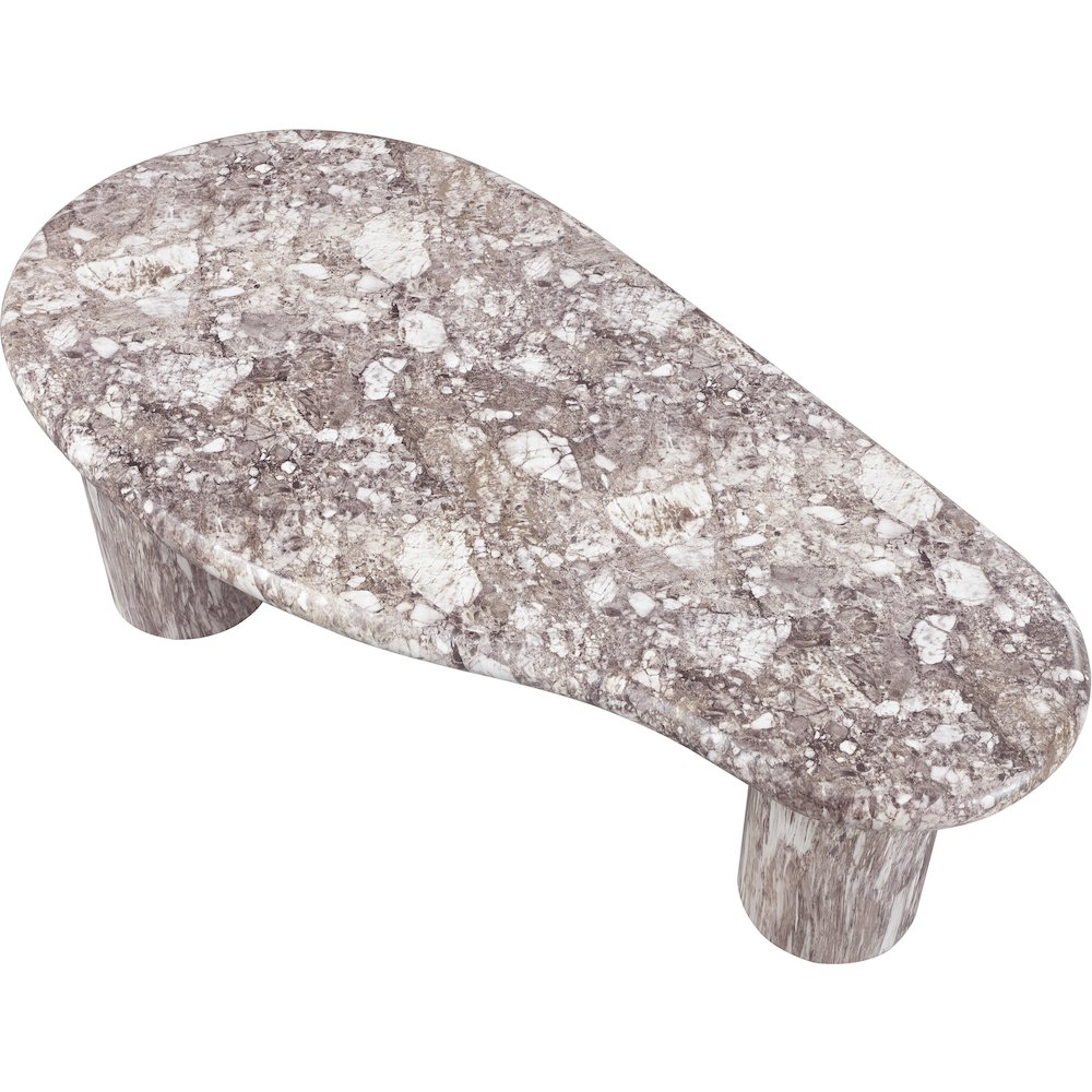 Sassari Brown Marble Finish Concrete Coffee Table. Picture 5