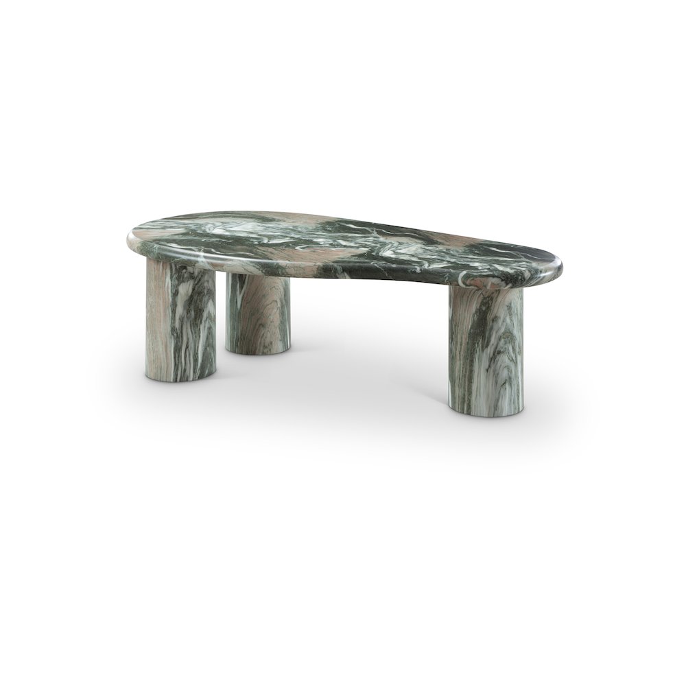 Sassari Green Marble Finish Concrete Coffee Table. Picture 1