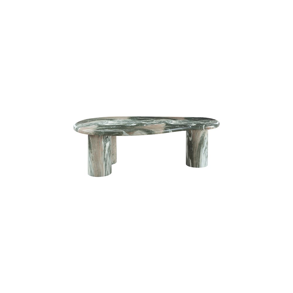 Sassari Green Marble Finish Concrete Coffee Table. Picture 3