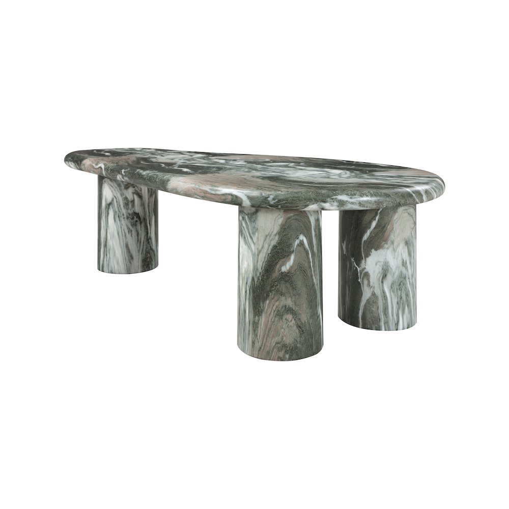 Sassari Green Marble Finish Concrete Coffee Table. Picture 4