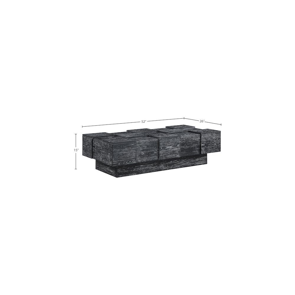 Anzio Black Oak Veneer Coffee Table. Picture 6