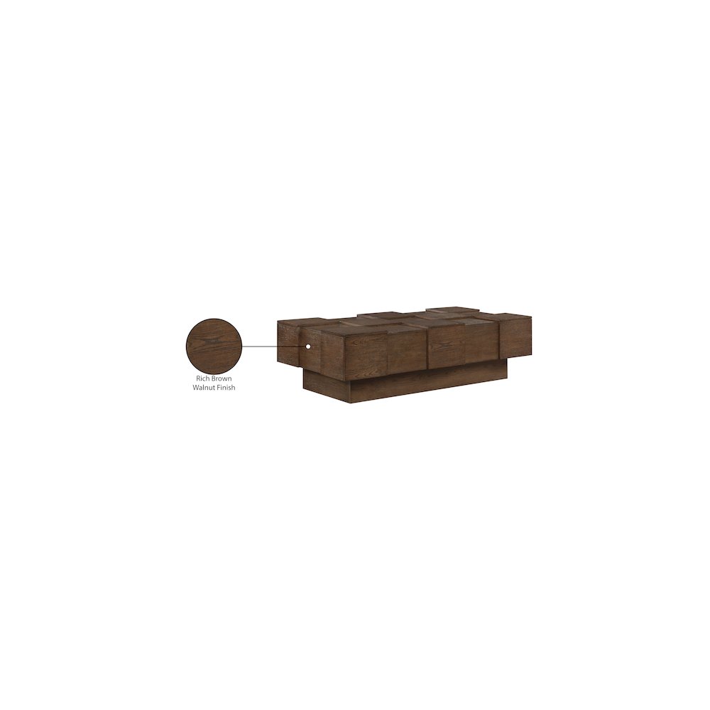 Anzio Brown Oak Veneer Coffee Table. Picture 7