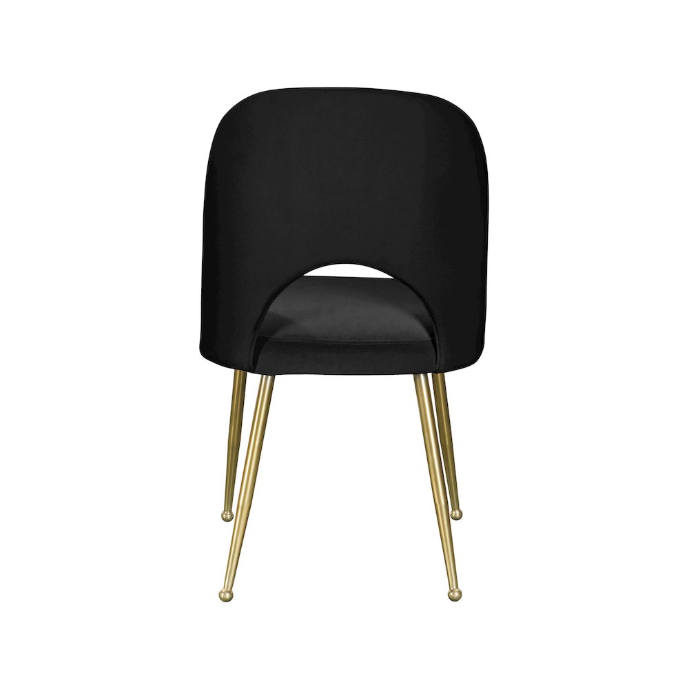 Logan Black Velvet Dining Chair, Set of 2. Picture 2