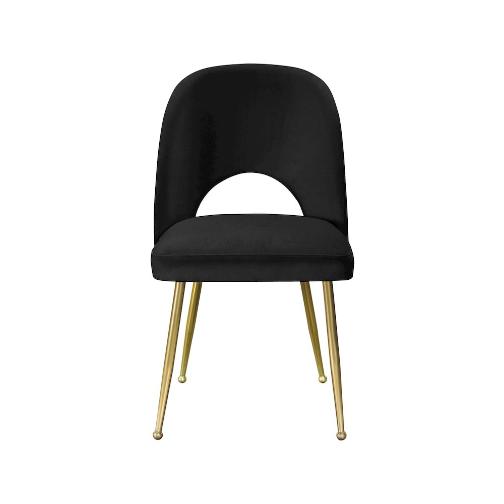 Logan Black Velvet Dining Chair, Set of 2. Picture 3