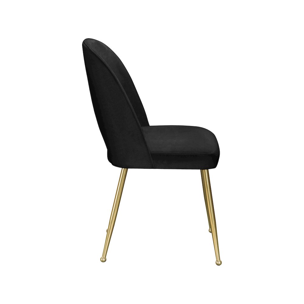 Logan Black Velvet Dining Chair, Set of 2. Picture 5
