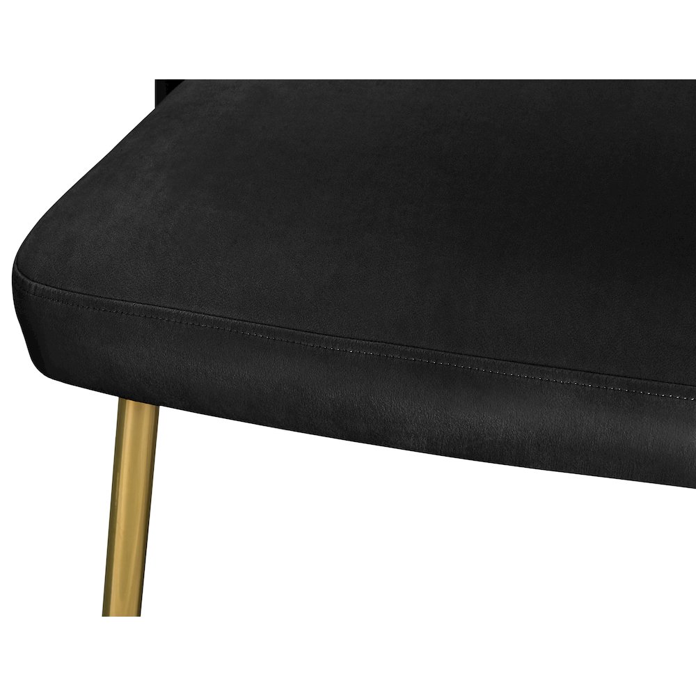 Logan Black Velvet Dining Chair, Set of 2. Picture 6