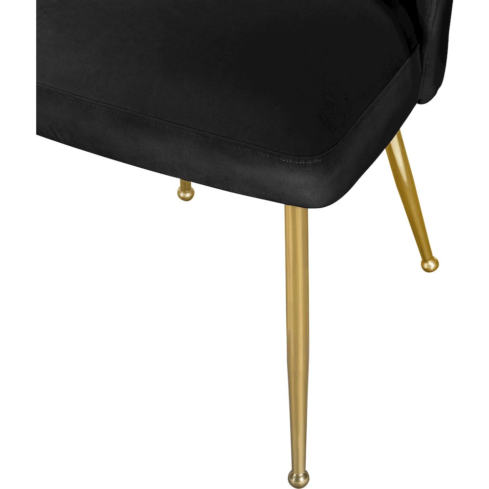 Logan Black Velvet Dining Chair, Set of 2. Picture 7