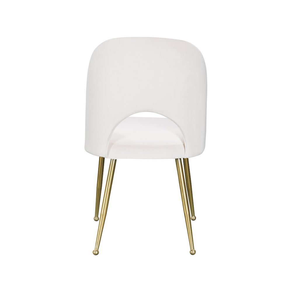 Logan Cream Velvet Dining Chair, Set of 2. Picture 2