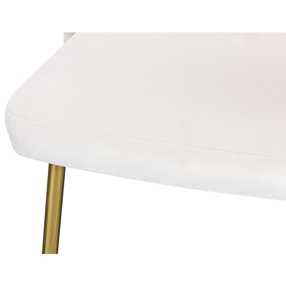 Logan Cream Velvet Dining Chair, Set of 2. Picture 6