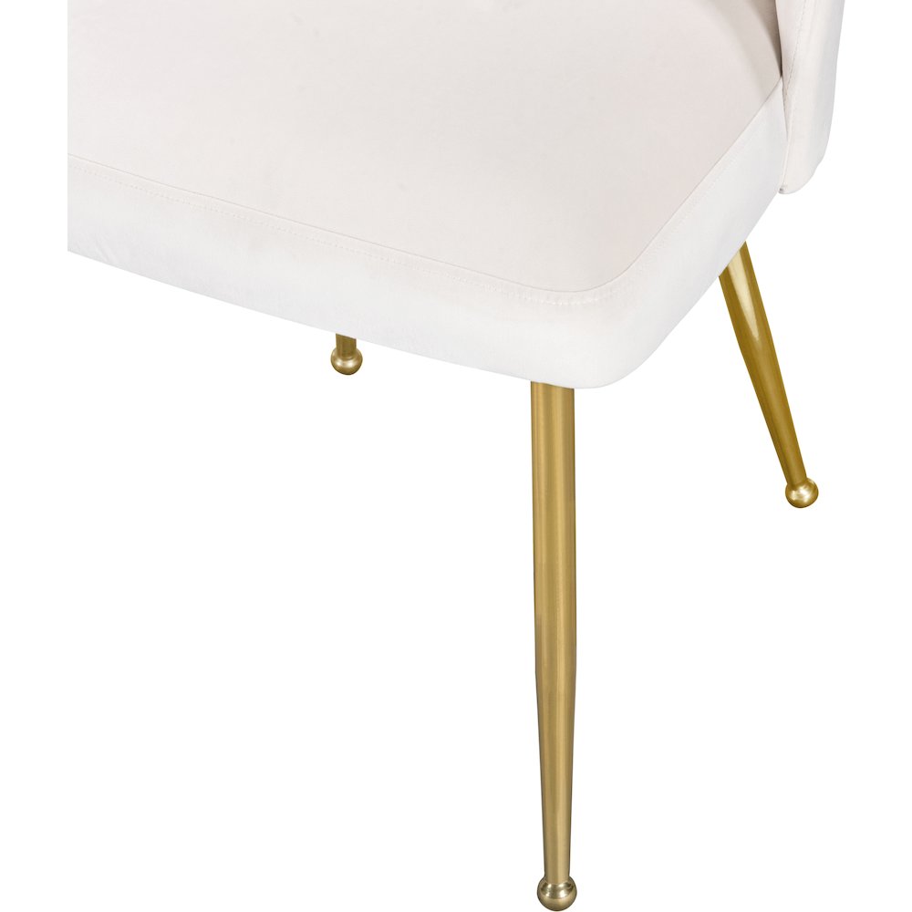 Logan Cream Velvet Dining Chair, Set of 2. Picture 7