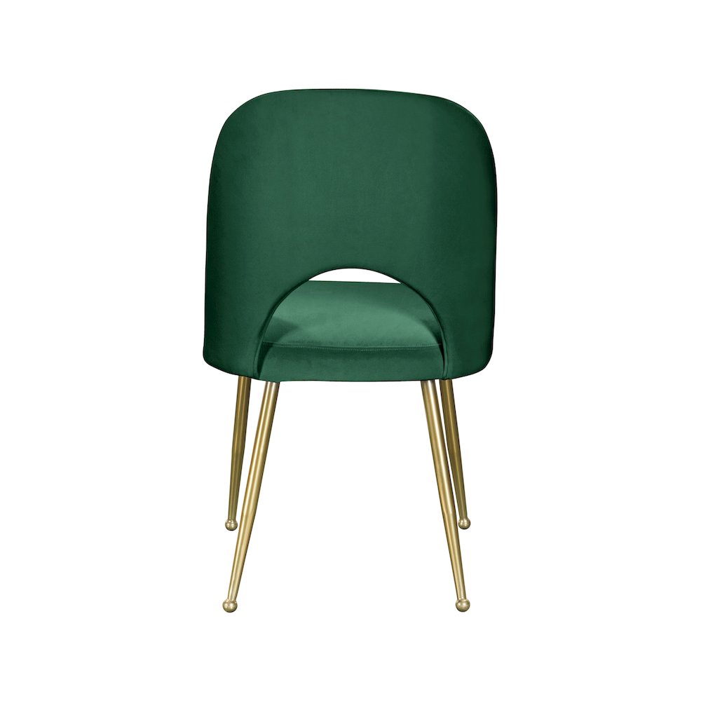 Logan Green Velvet Dining Chair, Set of 2. Picture 2