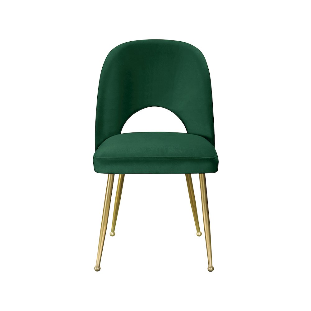 Logan Green Velvet Dining Chair, Set of 2. Picture 3