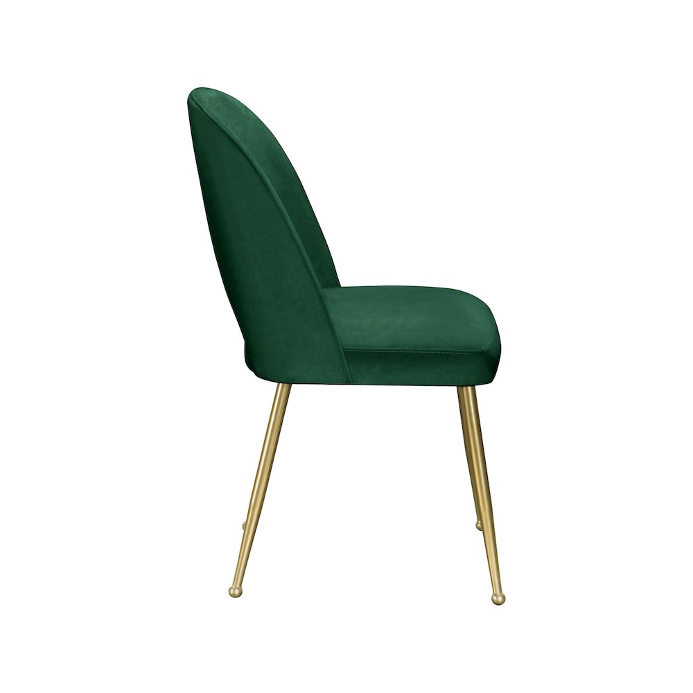 Logan Green Velvet Dining Chair, Set of 2. Picture 5
