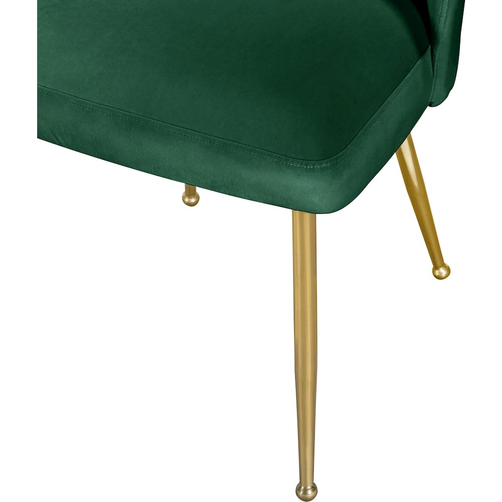 Logan Green Velvet Dining Chair, Set of 2. Picture 7