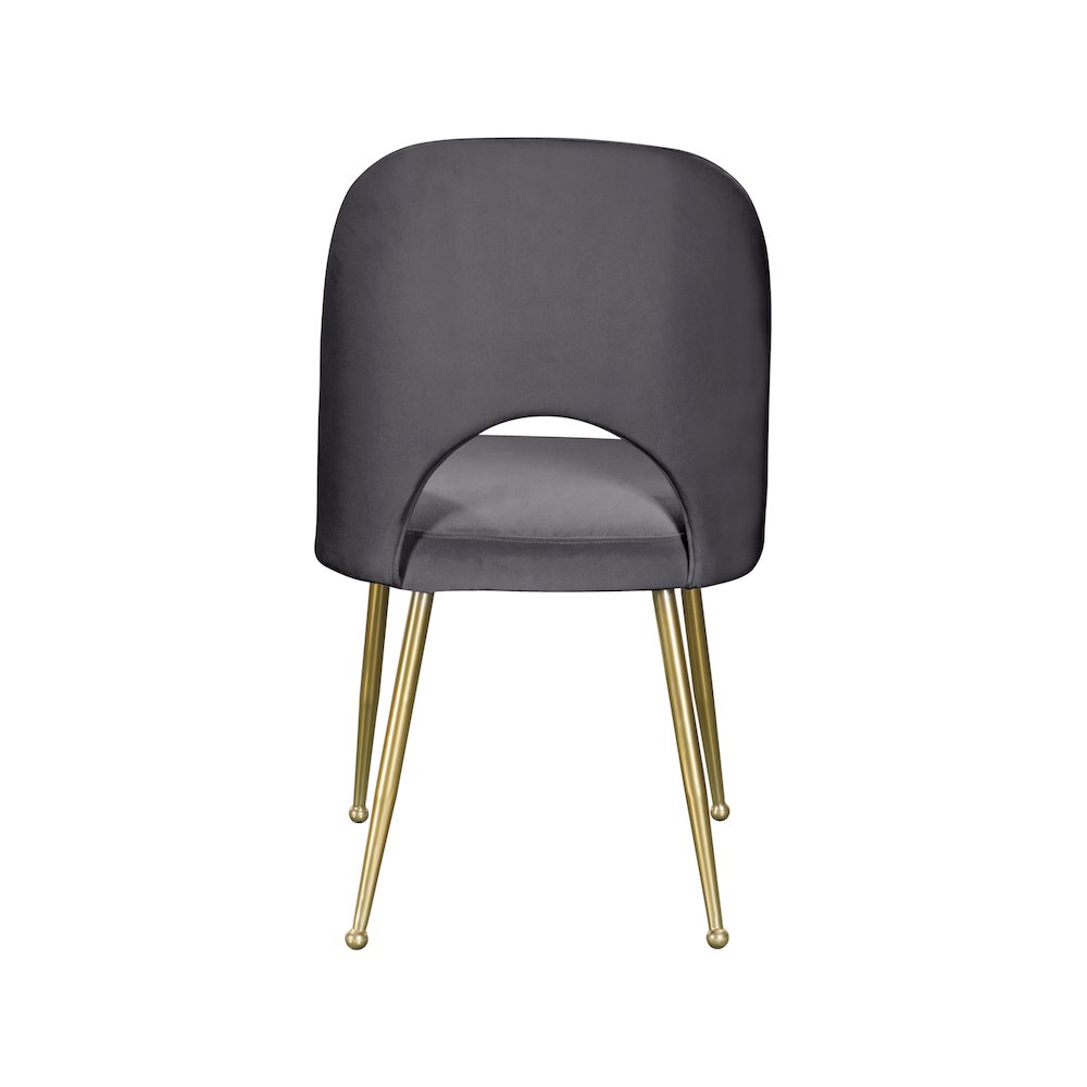 Logan Grey Velvet Dining Chair, Set of 2. Picture 2