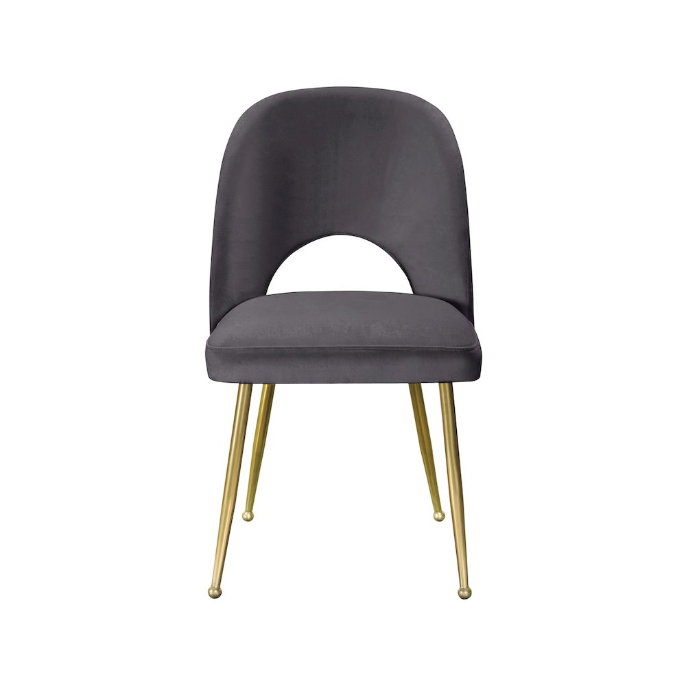Logan Grey Velvet Dining Chair, Set of 2. Picture 3