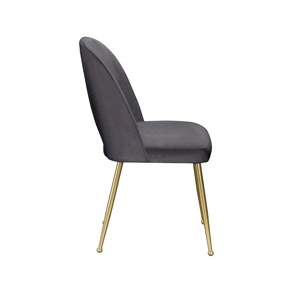 Logan Grey Velvet Dining Chair, Set of 2. Picture 5