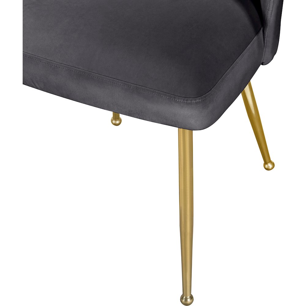 Logan Grey Velvet Dining Chair, Set of 2. Picture 7