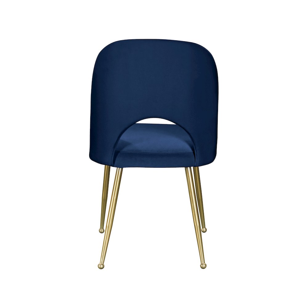 Logan Navy Velvet Dining Chair, Set of 2. Picture 2