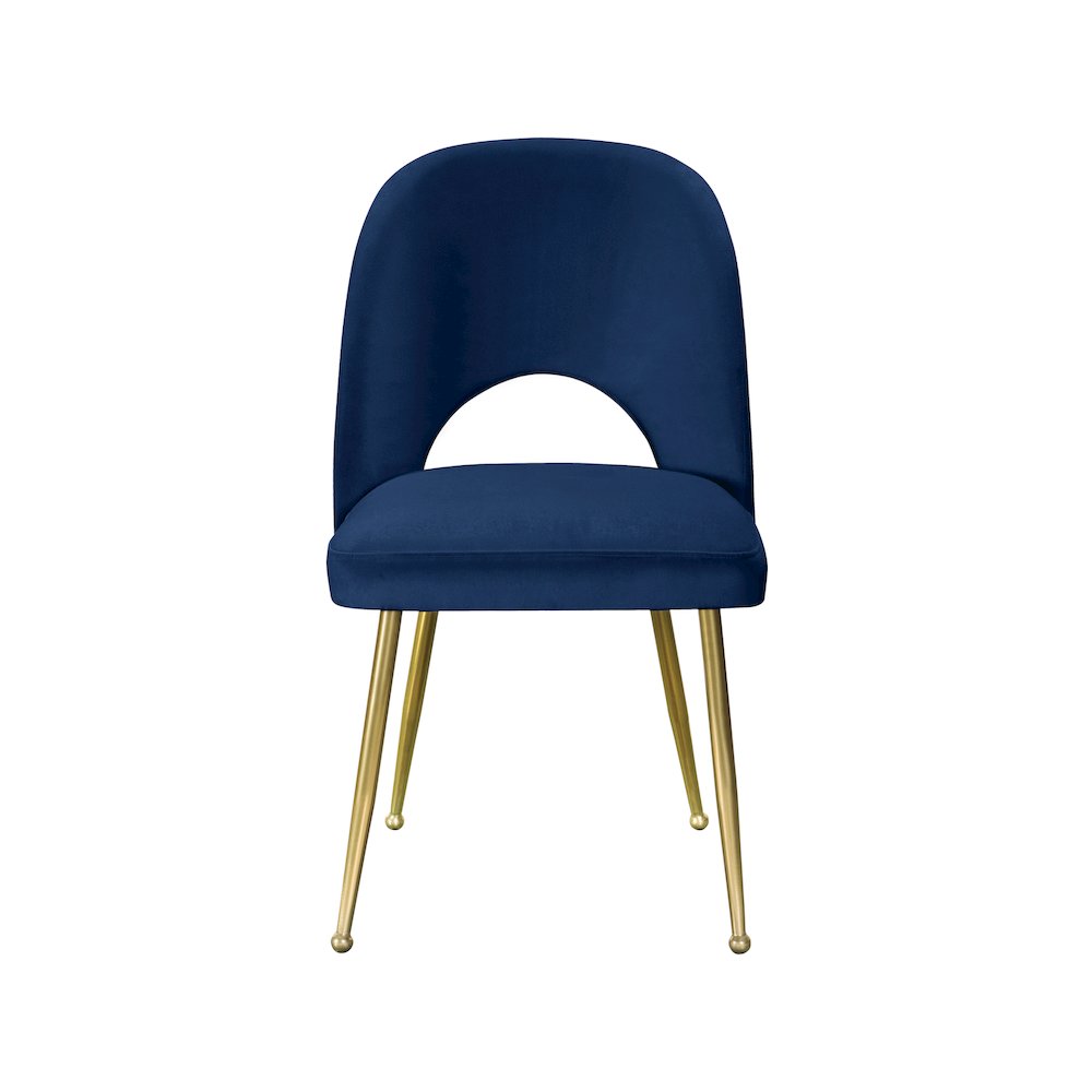 Logan Navy Velvet Dining Chair, Set of 2. Picture 3