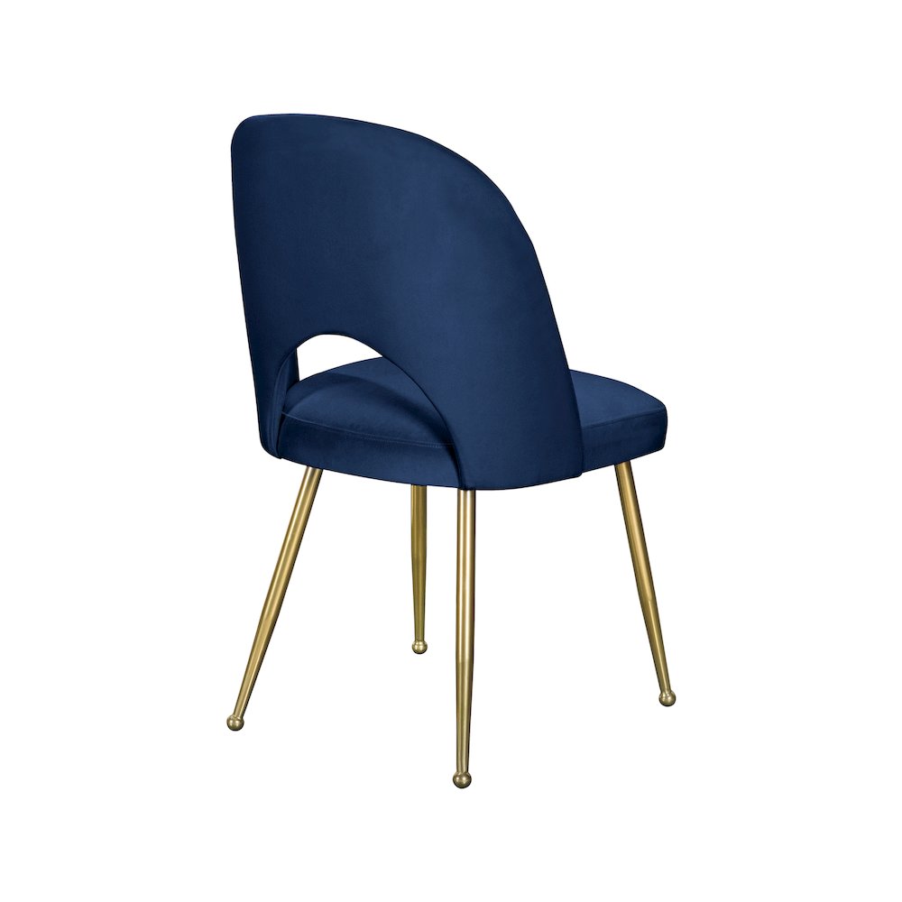 Logan Navy Velvet Dining Chair, Set of 2. Picture 4