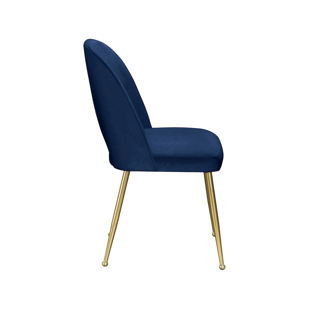 Logan Navy Velvet Dining Chair, Set of 2. Picture 5