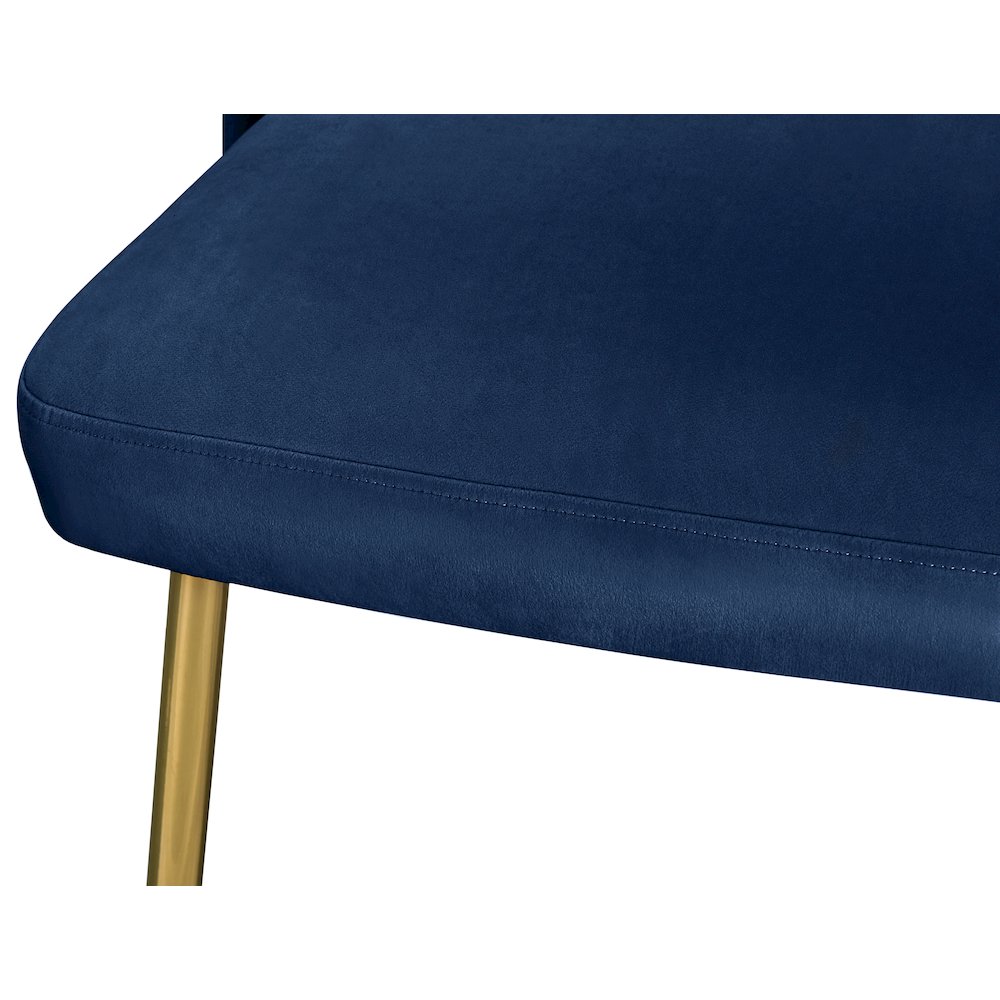Logan Navy Velvet Dining Chair, Set of 2. Picture 6