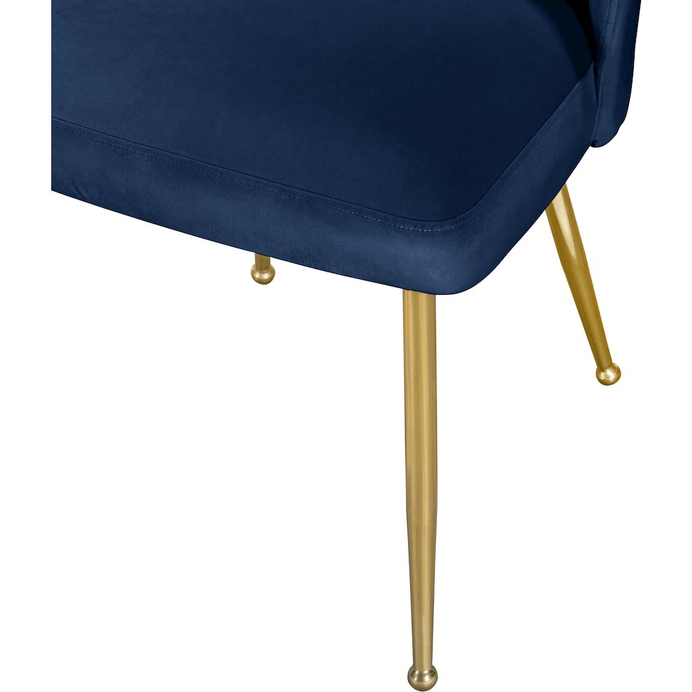 Logan Navy Velvet Dining Chair, Set of 2. Picture 7