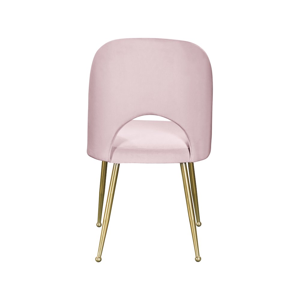 Logan Pink Velvet Dining Chair, Set of 2. Picture 2
