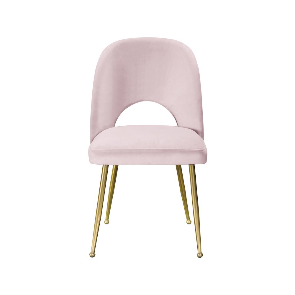 Logan Pink Velvet Dining Chair, Set of 2. Picture 3