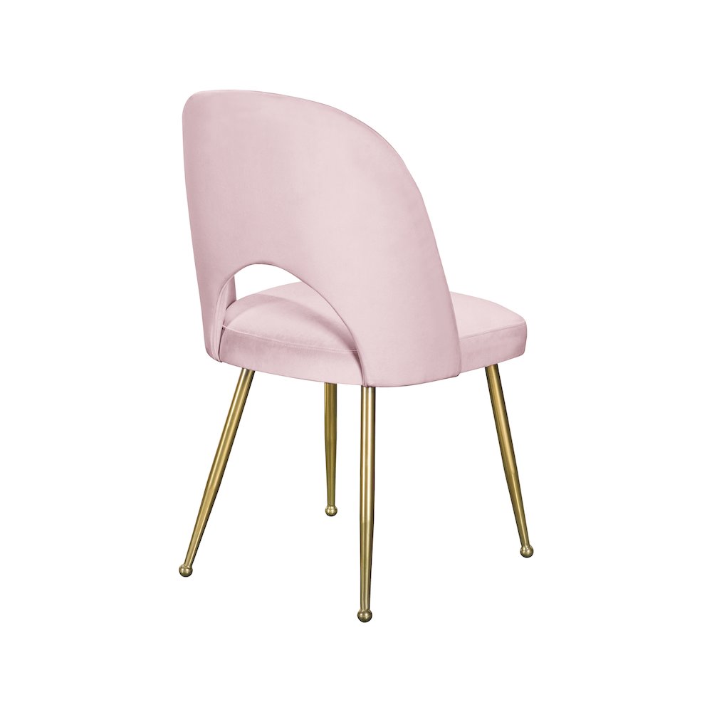 Logan Pink Velvet Dining Chair, Set of 2. Picture 4